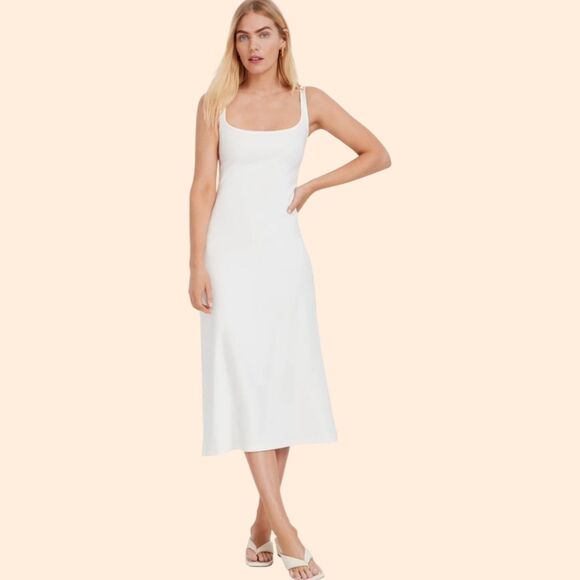 Marcella NYC Ashley Midi Dress Off White - Picture 1 of 8